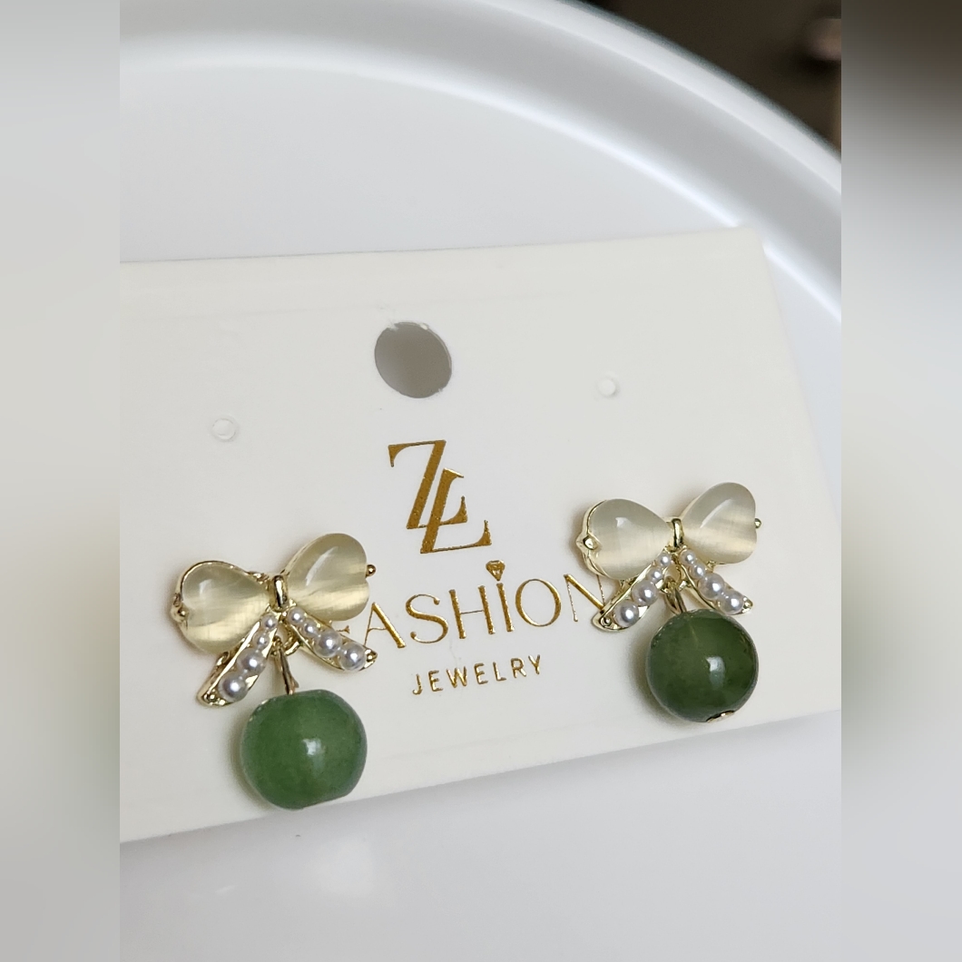 Gold Plated Opal Earrings